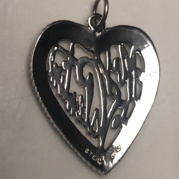 My Valentine sterling silver vintage pendant bracelet charm - Picture 2 of 4